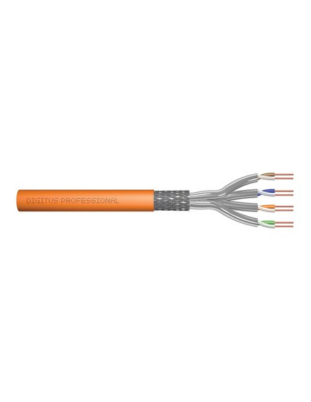 Kabel Instalacyjny Digitus Kat.7, S/Ftp, Dca, Awg 23/1, Lsoh, 1000M, Pomarańczowy, Szpula