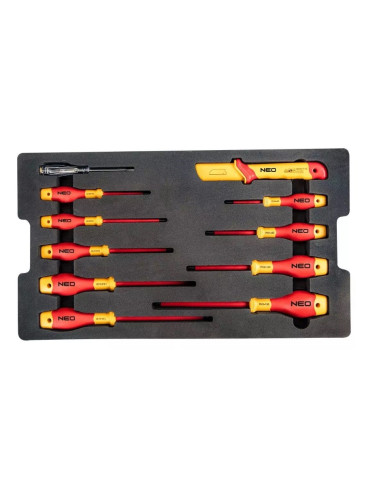 Skrzynia Serwisowa Elektryka Neo Tools 52 Sztuki W 22" Mocnej Skrzyni