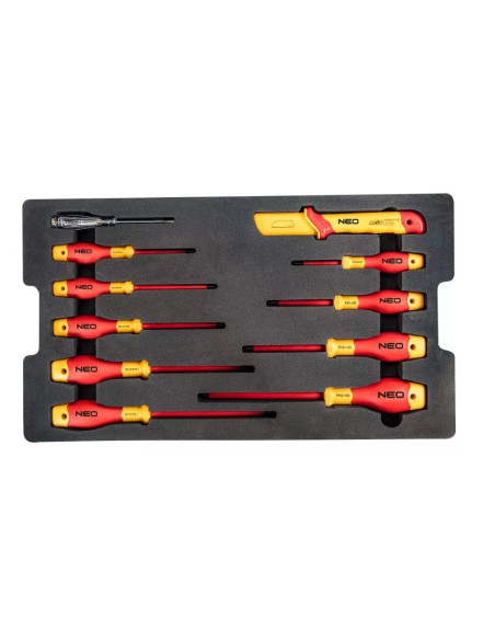 Skrzynia Serwisowa Elektryka Neo Tools 52 Sztuki W 22" Mocnej Skrzyni