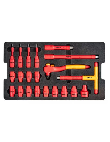 Skrzynia Serwisowa Elektryka Neo Tools 52 Sztuki W 22" Mocnej Skrzyni