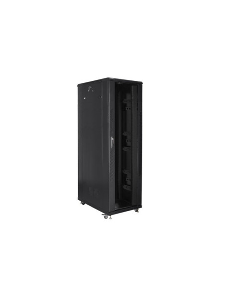 Szafa Rack Lanberg Ff01-8242-12B (42U  19''  2047Mm / 800Mm / 1200 Mm  Stojąca  Szklane  800 Kg  Kolor Czarny)