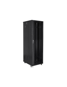 Lanberg Szafa Stojąca Rack 19" 42U 600X1000 Drzwi Szklane Czarna Ff01-6042-12B (Flat Pack)