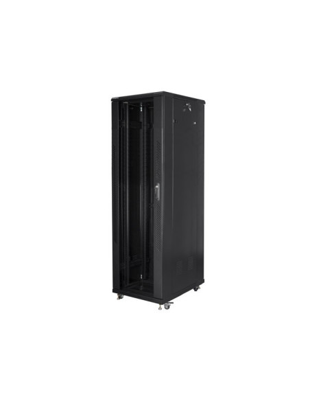 Lanberg Szafa Stojąca Rack 19" 42U 600X1000 Drzwi Szklane Czarna Ff01-6042-12B (Flat Pack)
