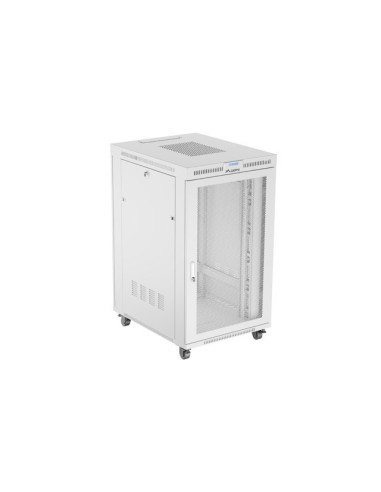 Szafa Instalacyjna Rack Stojąca 19" 27U 800X1000 Szara Drzwi Perforowane Lcd Lanberg (Flat Pack)