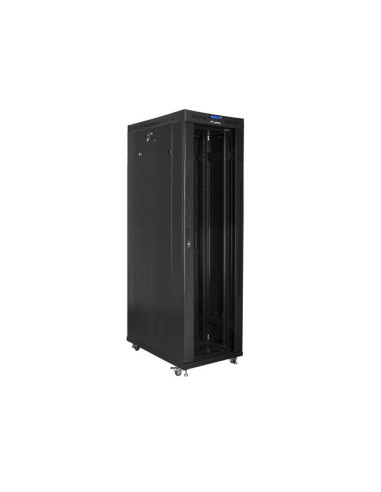 Szafa Instalacyjna Rack Stojąca 19" 42U 600X1200 Czarna Drzwi Szklane Lcd Lanberg (Flat Pack)