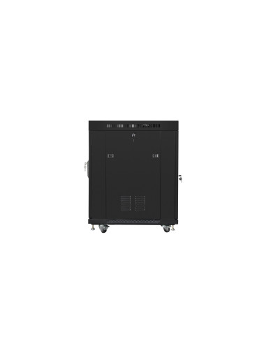 Lanberg Szafa Stojąca Rack 19" 15U 800X1000 Drzwi Szklane Lcd Czarna Ff01-8015-12Bl (Flat Pack)