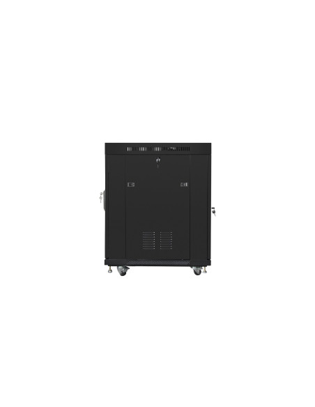 Lanberg Szafa Stojąca Rack 19" 15U 800X1000 Drzwi Szklane Lcd Czarna Ff01-8015-12Bl (Flat Pack)