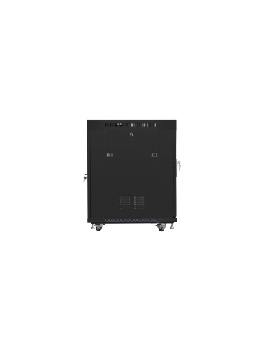 Lanberg Szafa Stojąca Rack 19" 15U 800X1000 Drzwi Szklane Lcd Czarna Ff01-8015-12Bl (Flat Pack)