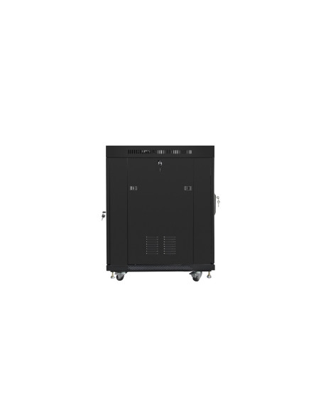 Lanberg Szafa Stojąca Rack 19" 15U 800X1000 Drzwi Szklane Lcd Czarna Ff01-8015-12Bl (Flat Pack)