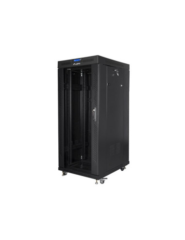 Lanberg Szafa Stojąca Rack 19" 22U 800X800 Drzwi Szklane Lcd Czarna Ff01-8822-12Bl (Flat Pack)