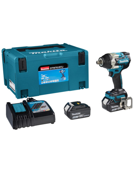 Makita Dtw701Rtj Wkrętak Zasilany/Zakrętark Udarowy 1000 Rpm Czarny, Niebieski