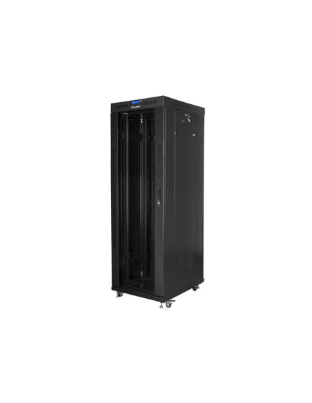 Lanberg Szafa Stojąca Rack 19" 37U 600X800 Czarna Drzwi Szklane