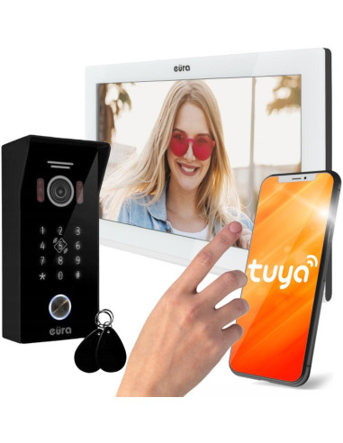 Wideodomofon Eura Vdp-99C5 Biały, Wifi, Rfid, Tuya