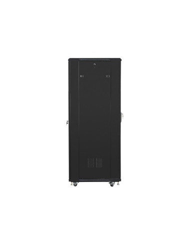 Szafy Jednosekcyjna, Zamykana Na Zamek Lanberg Ff01-6837-12B (37U  19'' / 600Mm / 800 Mm  Stojąca  Pełne, Szklane  800 Kg  Kolor
