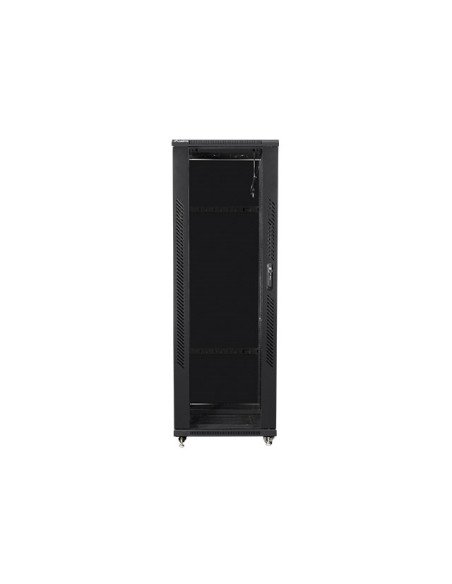 Szafy Jednosekcyjna, Zamykana Na Zamek Lanberg Ff01-6637-12B (37U  19'' / 600Mm / 600 Mm  Stojąca  Pełne, Szklane  800 Kg  Kolor