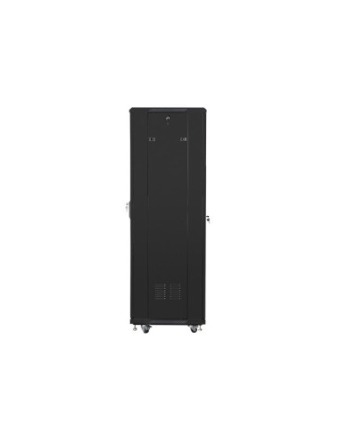Szafy Jednosekcyjna, Zamykana Na Zamek Lanberg Ff01-6637-12B (37U  19'' / 600Mm / 600 Mm  Stojąca  Pełne, Szklane  800 Kg  Kolor