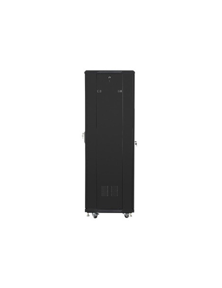 Szafy Jednosekcyjna, Zamykana Na Zamek Lanberg Ff01-6637-12B (37U  19'' / 600Mm / 600 Mm  Stojąca  Pełne, Szklane  800 Kg  Kolor