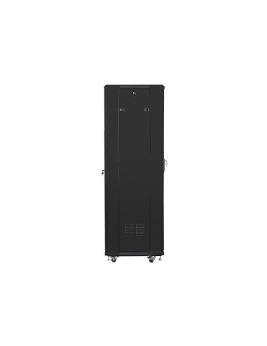 Szafy Jednosekcyjna, Zamykana Na Zamek Lanberg Ff01-6637-12B (37U  19'' / 600Mm / 600 Mm  Stojąca  Pełne, Szklane  800 Kg  Kolor