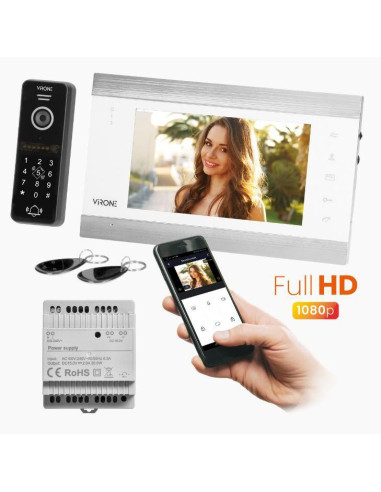 Wideodomofon Wi-Fi Virone Vdp-61Fhdzd/W Tuya