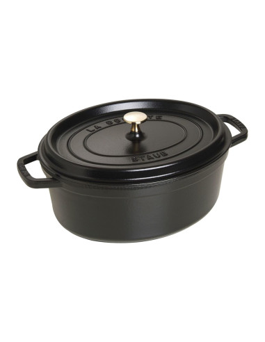 Garnek Żeliwny Owalny Staub 40509-319-0 - Czarny 5.5 Ltr