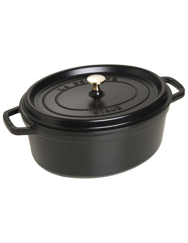 Garnek Żeliwny Owalny Staub 40509-319-0 - Czarny 5.5 Ltr