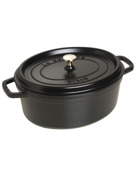 Garnek Żeliwny Owalny Staub 40509-319-0 - Czarny 5.5 Ltr