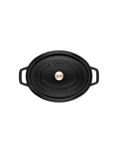 Garnek Żeliwny Owalny Staub 40509-319-0 - Czarny 5.5 Ltr