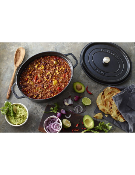 Garnek Żeliwny Owalny Staub 40509-319-0 - Czarny 5.5 Ltr