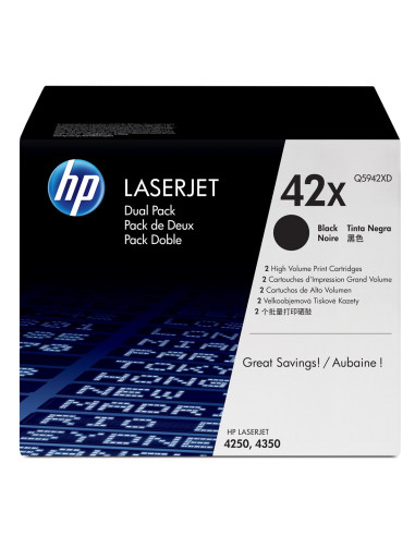 Hp 42X Zestaw 2 Oryginalnych Wkładów Z Czarnym Tonerem Laserjet Xl