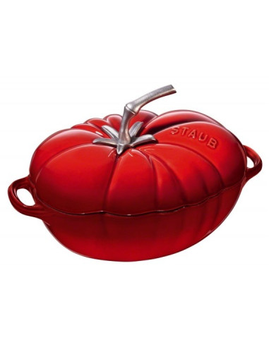 Garnek Żeliwny Owalny Pomidor Staub 40511-774-0 - Czerwony 2.5 Ltr
