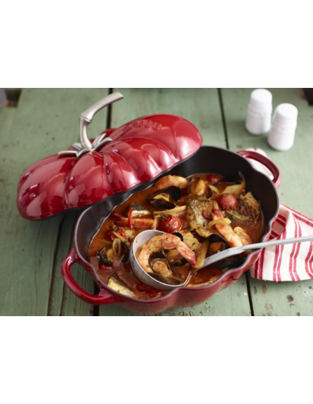 Garnek Żeliwny Owalny Pomidor Staub 40511-774-0 - Czerwony 2.5 Ltr