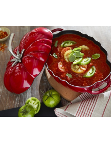 Garnek Żeliwny Owalny Pomidor Staub 40511-774-0 - Czerwony 2.5 Ltr