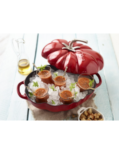 Garnek Żeliwny Owalny Pomidor Staub 40511-774-0 - Czerwony 2.5 Ltr