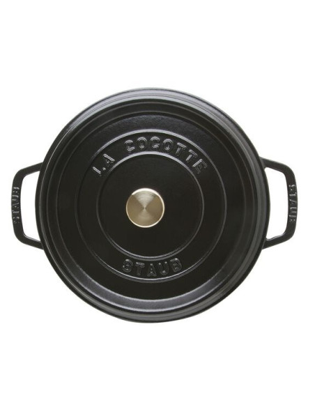 Garnek Żeliwny Okrągły Staub - 3.8 Ltr, Czarny