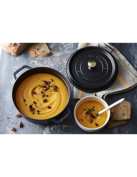 Garnek Żeliwny Okrągły Staub - 3.8 Ltr, Czarny