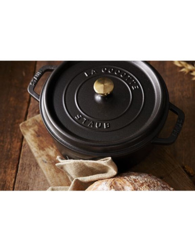 Garnek Żeliwny Okrągły Staub - 3.8 Ltr, Czarny