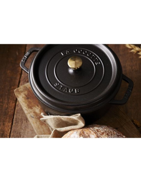 Garnek Żeliwny Okrągły Staub - 3.8 Ltr, Czarny