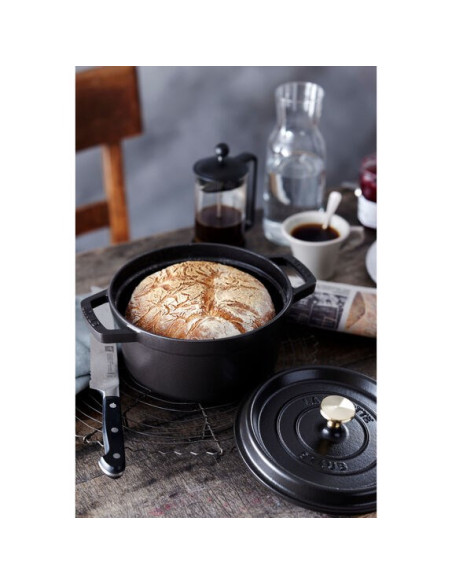 Garnek Żeliwny Okrągły Staub - 3.8 Ltr, Czarny
