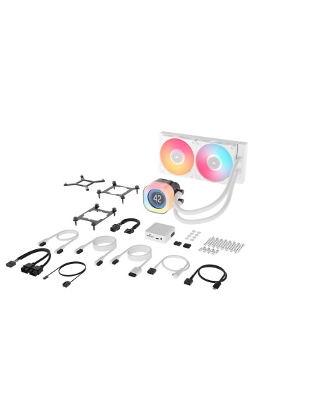 Corsair Icue Link Titan 240 Rx Lcd White Aio, 240Mm Radiator, Liquid Cpu Cooler