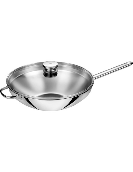 Wok Z 2 Uchwytami Z Pokrywką Zwilling Plus - 32 Cm