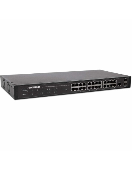 Intellinet 560917 Łącza Sieciowe Zarządzany Gigabit Ethernet (10/100/1000) 1U Czarny