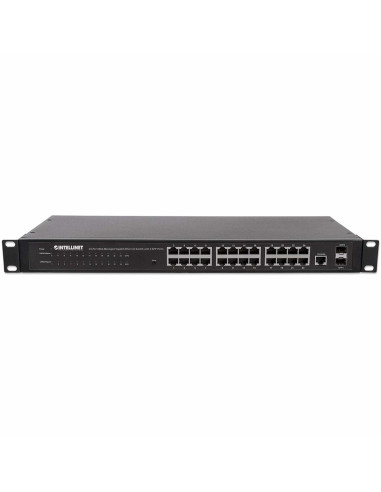 Intellinet 560917 Łącza Sieciowe Zarządzany Gigabit Ethernet (10/100/1000) 1U Czarny