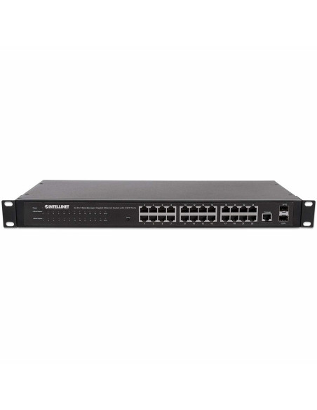 Intellinet 560917 Łącza Sieciowe Zarządzany Gigabit Ethernet (10/100/1000) 1U Czarny