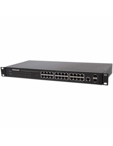 Intellinet 560917 Łącza Sieciowe Zarządzany Gigabit Ethernet (10/100/1000) 1U Czarny