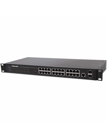 Intellinet 560917 Łącza Sieciowe Zarządzany Gigabit Ethernet (10/100/1000) 1U Czarny