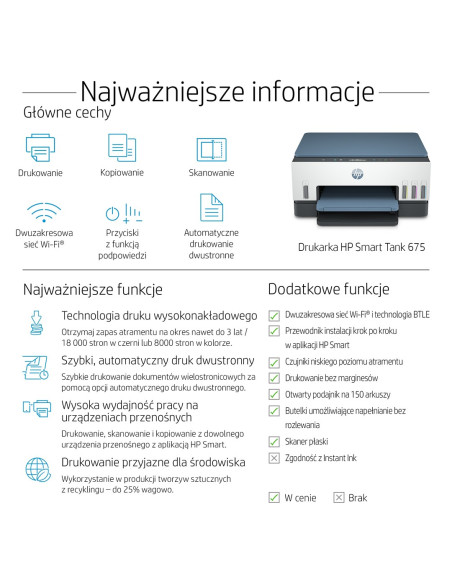 Urządzenie Wielofunkcyjne Hp Smart Tank 675