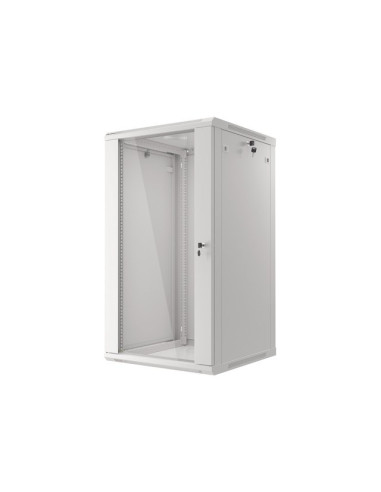 Szafa Jednosekcyjna Lanberg Wf01-6622-10S (22U  1080Mm / 600Mm / 600 Mm  Wisząca  Szklane  19''  Kolor Szary)