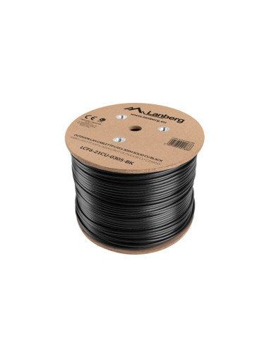 Kabel Sieciowy Zewnętrzne Lanberg Lcf6-21Cu-0305-Bk (Ftp  305M  Kat. 6  Kolor Czarny)
