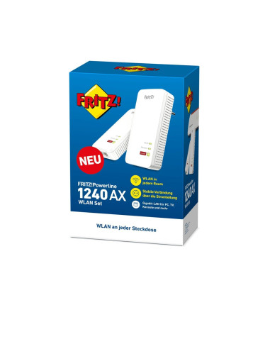 Fritz!Powerline 1240 Ax Wlan Set 1200 Mbit/S Przewodowa Sieć Lan Wi-Fi Biały 2 Szt.