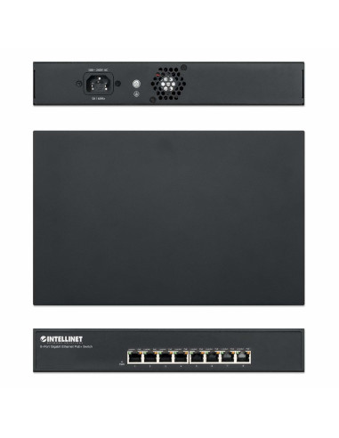Intellinet 560641 Łącza Sieciowe Gigabit Ethernet (10/100/1000) Obsługa Poe Czarny